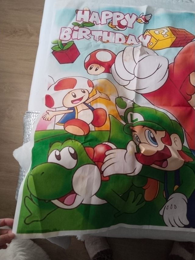 Telón Super Mario Bros Cumpleaños