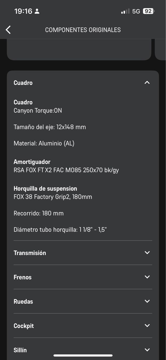 Bicicleta Eléctrica Enduro Canyon Torque ON 9