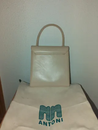 Bolso Antoni Beige y Dorado