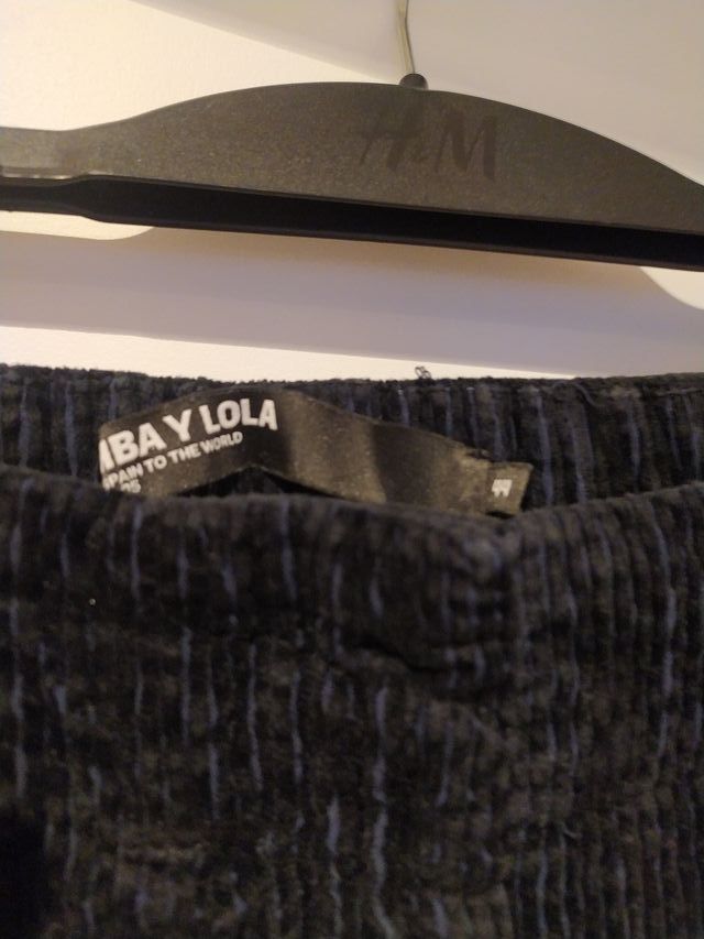 Pantalón Bimba y Lola Pana Algodón AZUL NEGRO