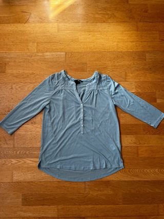 Camiseta H&M azul manga larga talla M