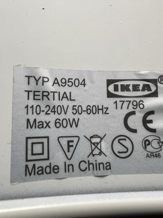 Lámpara Escritorio Ikea TERTIAL Gris