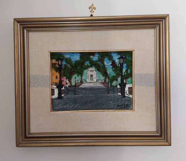 Quadro 3D Trastevere Roma polimaterico