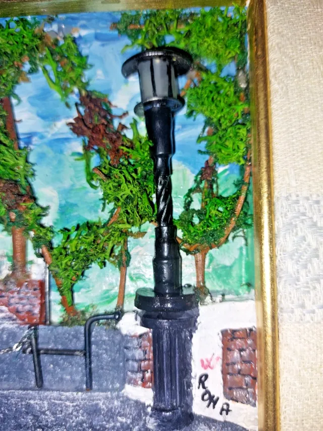 Quadro 3D Trastevere Roma polimaterico