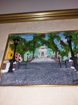 Quadro 3D Trastevere Roma polimaterico