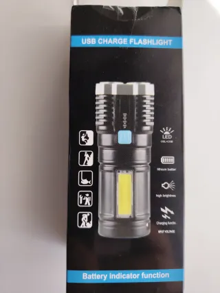 Linterna LED USB Alta Potencia