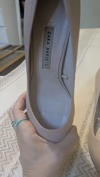 Zapatos de tacón Zara rosa palo