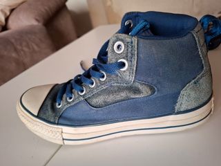 Zapatillas Converse altas azules y grises
