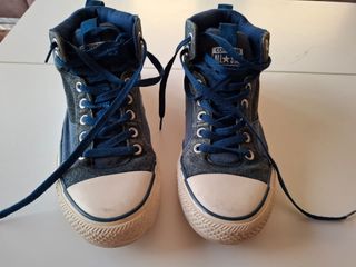 Zapatillas Converse altas azules y grises