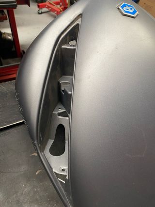 Frontal Piaggio Zip 4T gris