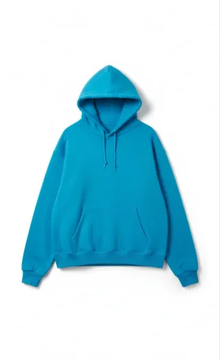 Sudadera azul de hombre ZARA con capucha
