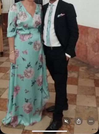Vestido largo floral para fiesta