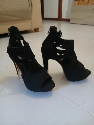 Zapatos de tacón negros 12cm