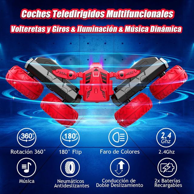 Coche RC Acrobático 4x4 Rojo