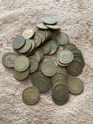 48 Monedas 2.5 Pesetas 1953 Franco