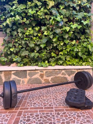Banco de pesas y accesorios gimnasio
