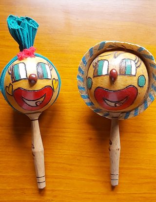 Par Maracas Artesanais Cubanas