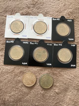 Lote monedas 500 pesetas España