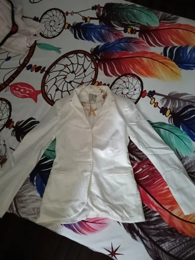 Chaqueta de vestir blanca Talla S