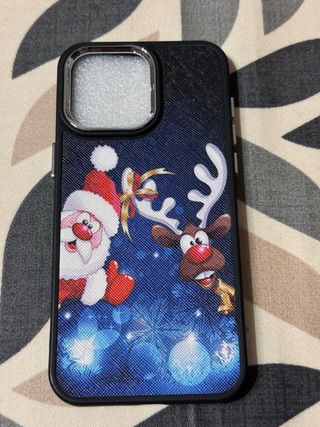 Cover iPhone 15 Pro Max Natale Babbo Natale Renna
