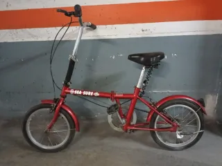 Bicicleta Plegable Roja
