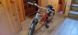 Bicicleta Monty Infantil Roja y Blanca