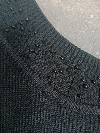 Maglione nero con perline Taglia XL/XXL