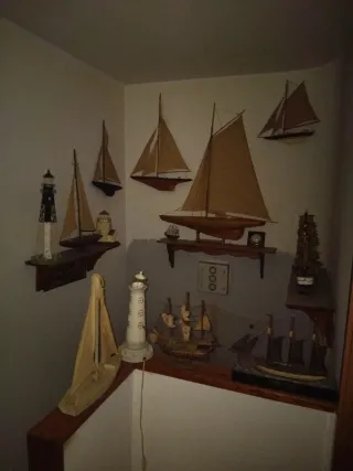 Lote de 10 barcos decorativos