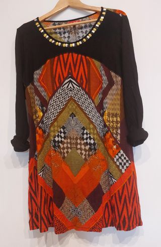 Vestido mujer marca Derhy, estilo boho chic hippie