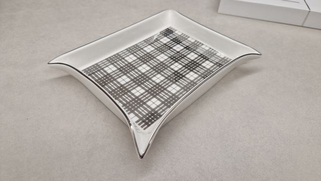 Svuota tasche a rombo con fantasia tartan