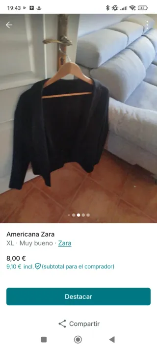 Americana Zara XL Negra