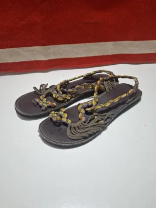 Sandalias Marrones Multicolor Talla 41