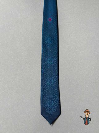 Corbata azul poliéster Trevira