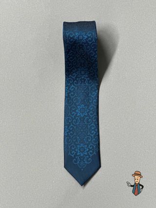 Corbata azul poliéster Trevira
