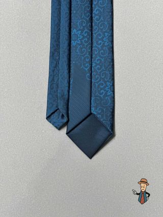 Corbata azul poliéster Trevira