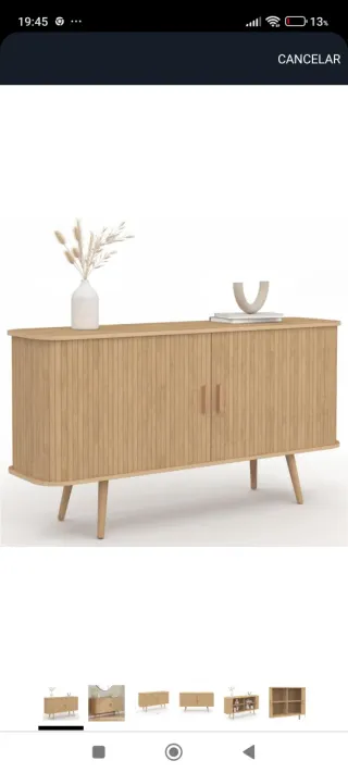 Aparador Romie 140cm 2 puertas correderas
