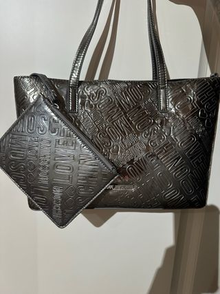 Bolso Moschino Gris/Plata