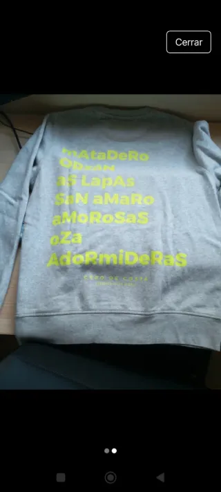 Sudadera Cero de Costa Gris,impecable
