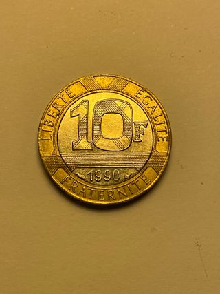 Moneda 10 Francos Franceses 1990