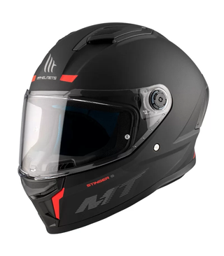 Casco Integral MT Stinger 2 Solid A1 Negro Rojo