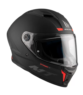 Casco Integral MT Stinger 2 Solid A1 Negro Rojo