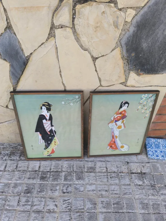 Cuadros de seda japonesa