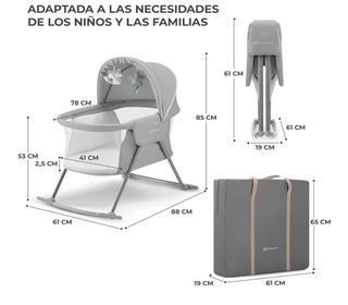 Cuna mecedora Kinderkraft LOVI bebé. Como nuevo.