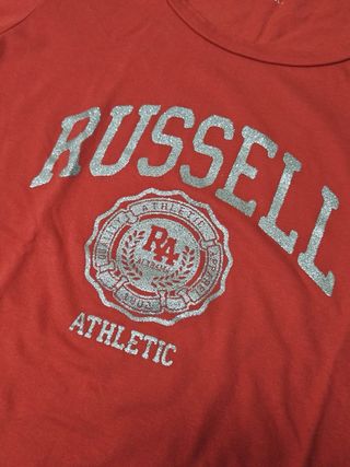 Camisa Russell Athletic Manga Larga Mujer Roja
