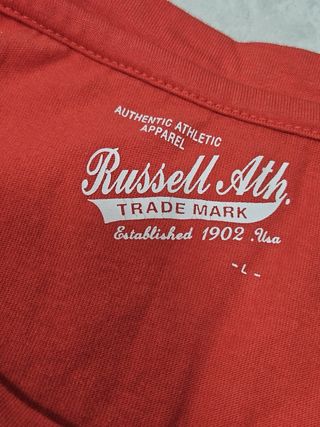 Camisa Russell Athletic Manga Larga Mujer Roja