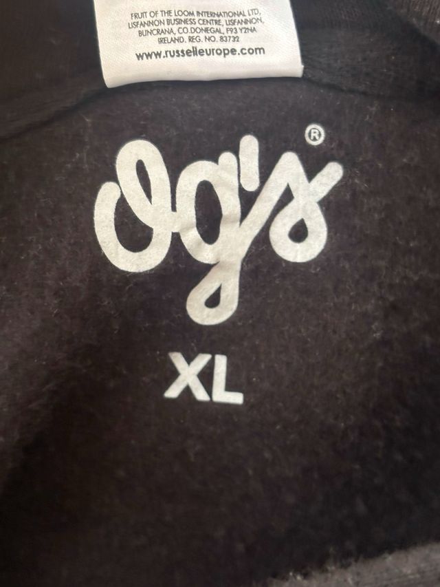 Sudadera Og’s Estampada Negra XL