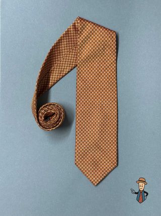 Corbata Gilberto Seda Cuadros Naranja