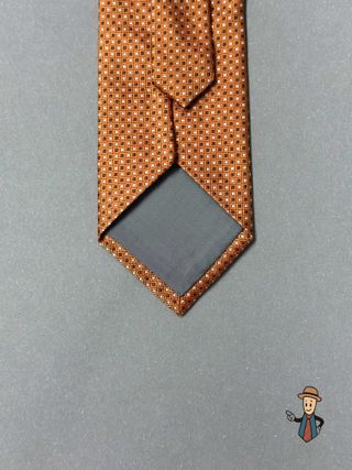 Corbata Gilberto Seda Cuadros Naranja