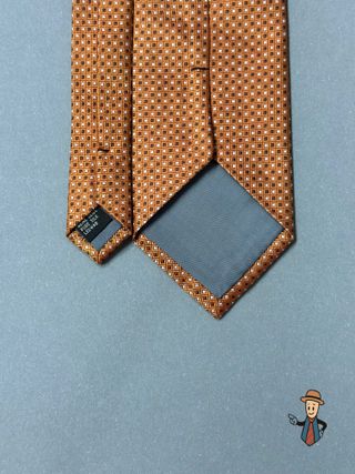 Corbata Gilberto Seda Cuadros Naranja