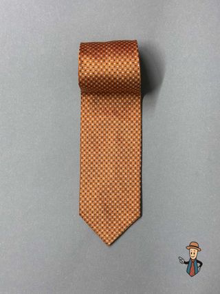Corbata Gilberto Seda Cuadros Naranja